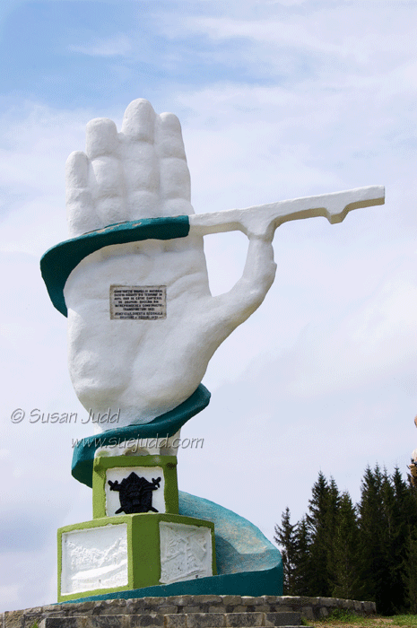 Hand sculpture, Radauti, Bucovina, Romania